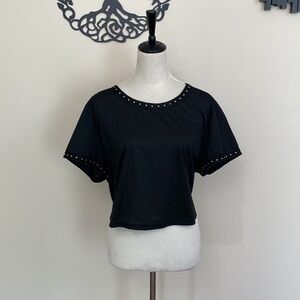NWT Studded Crop Tee